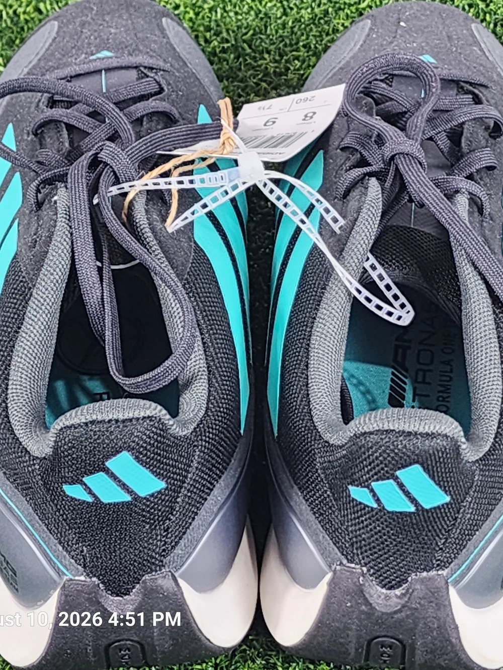 Mercedes AMG Petronas F1 Base Adidas Men's Black & Teal Motorsport Running Shoes